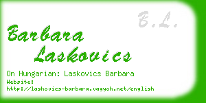 barbara laskovics business card